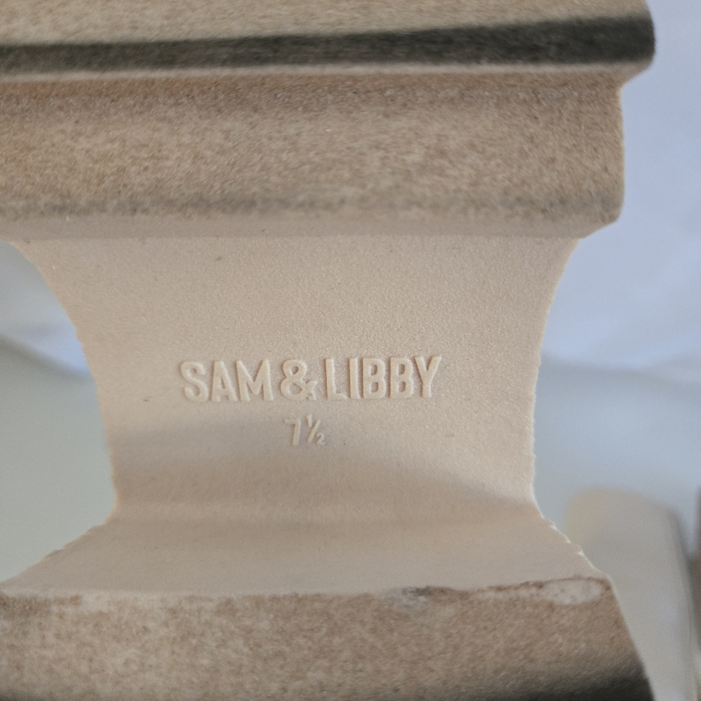 Sam & Libby Chelsea Boots | Heeled Vanilla Bean Chunky Tread | Size 7.5 - Picture 7 of 13